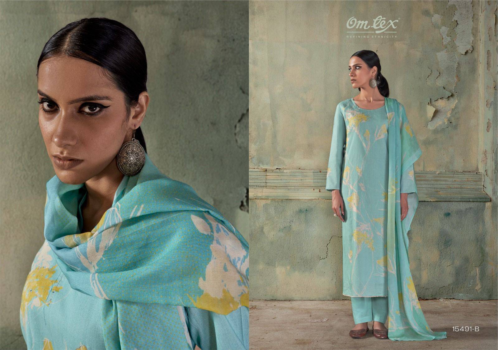MEHAR By OMTEX 15491 A TO 15491 D Beautiful Festive Suits Stylish Colorful Fancy Casual Wear & Ethnic Wear PREMIUM LAWN COTTON Dresses At Wholesale Price